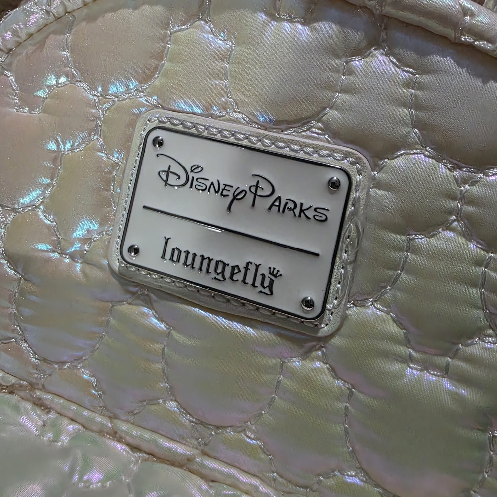 Disney Mickey Mouse Loungefly Iridescent Cream Quilted Bag